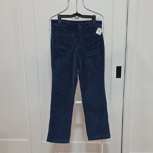 New Free People Navy Wide Leg Corduroy Pants